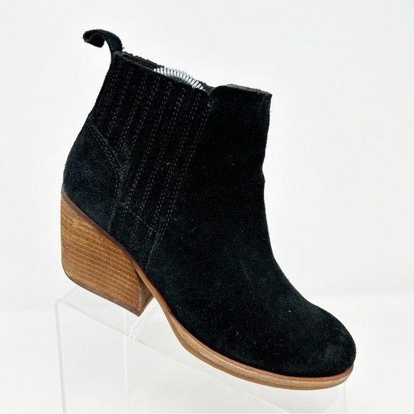 Kork-Ease Black Suede Leather Chelsea Style Pull On Ankle Boots Size 7 - Picture 1 of 13